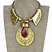 Less Like Vintage Lucite Carved Teardrop Bib Collar Statement Necklace Pendant