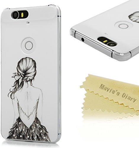 Google Nexus 6P Case - Mavis's Diary® 3D Handmade Bling Crystal Shiny Sparkle Rhinestone Diamonds Fashion Girl Pattern Cover for Huawei Google Nexus 6P (2015) with Soft Clean Cloth