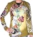 CHRISTIAN AUDIGIER Ed Hardy Crystal Rock Womens Hoodie Hooded Sweatshirt Geisha Tattoo Olive