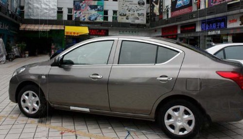 Auto Part Stainless steel Chrome Window Molding sill Lines Set Fit For 2012 NISSAN VERSA SEDAN