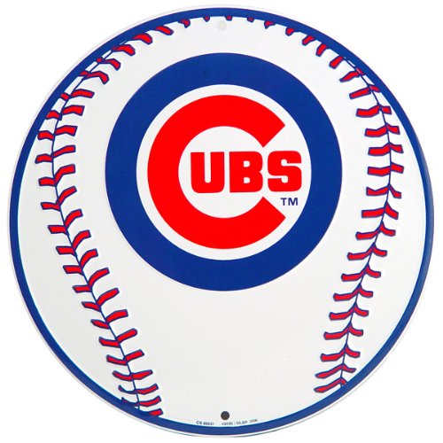 Chicago Cubs Baseball Metal Sign