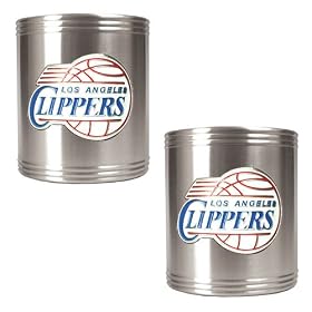 Los Angeles Clippers NBA 2pc Stainless Steel Can Holder Set - Primary Logo by Great American Products