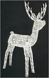 46 Lighted Twinkling Spun Crystal Animated Standing Buck Christmas Yard Art