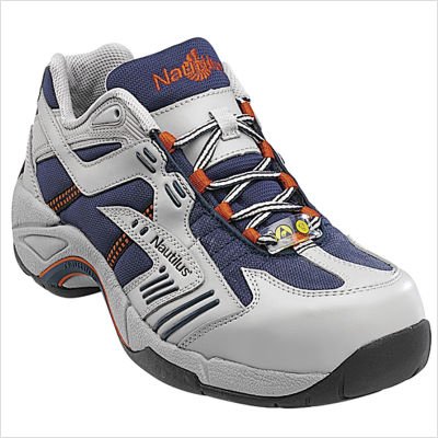 Nautilus Safety Footwear 1401 Men's 1401 Alloy Safety Toe Electrical Hazard Athletic Shoe in Blue/Grey