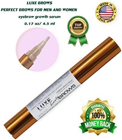 Luxe Brows Serum Growth Accelerator. Perfect Brows For Men And Women. Formulated With Powerful Vitamins, Active Ingredients And Proteins. For Fuller And Thicker Looking Eyebrows. Light scent.