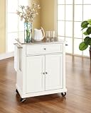 Crosley Furniture KF30022EWH Portable Island Kitchen Cart