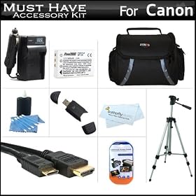 Must Have Accessory Kit For Toshiba Camileo X100 H30 HD Camcorder Includes Extended... by Butterfly