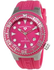 Swiss Legend Womens 11044D-015 Neptune Hot Pink Dial Hot Pink Silicone Watch