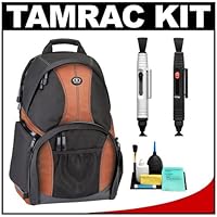Tamrac 3385 Aero Speed Pack 85 Photo / Laptop Digital SLR Camera Backpack (Rust) + Accessory Kit for Canon Rebel T3, T3i, T1i, T2i, EOS 60D, 50D, 5D, 7D, Nikon D3000, D3100, D5000, D7000, D300s, Olympus Evolt E-5, E-30, E-620 and Sony Alpha A560, A580, A33, A55