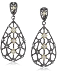 Judith Ripka "Dark Nite" Dark Nite Pear Drop Earrings