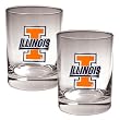 Illinois Fighting Illini NCAA 2pc Rocks Glass Set by Great American Products