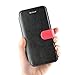 iPhone 6 Case, Verus [Vivid Diary][Black/Hot Pink] - [Card Slot][Flip][Kickstand][Slim Fit][Wallet] - For Apple iPhone 6 4.7