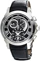 Seiko #SNL041P2 Men's Leather Strap Premier Kinetic Chronograph Watch