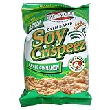 Tastemorr Snacks Crispeez Oven Baked Soy Crisps, Apple Flavor Cinnamon, 1.3-Ounce Bags (Pack of 24)