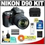 Nikon D90 Digital SLR Camera with 18-105mm AF-S DX VR Nikkor Lens [Outfit] + 16GB Cameta Bonus Accessory Kit