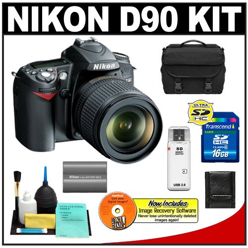 Nikon D90 Digital SLR Camera with 18-105mm AF-S DX VR Nikkor Lens [Outfit] + 16GB Cameta Bonus Accessory Kit