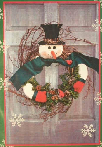 Snowman Wreath Stitching Craft Pattern- black friday deal