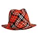51jJe4drQ0L. AA75  TATTOO LOVE KILLS ORANGE PLAID FEDORA HAT