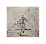 Measuring Instruments by Leonardo da Vinci poster print,14 in. x 13.4 in.