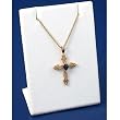 White Leather Necklace Earring Pendant Jewelry Showcase Display Stand 2"