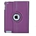 ATC New Purple 360 Degrees Rotating Leather Case Smart Cover with Stand and Sleep/Wake Function for Apple iPad 3, Built-in Magnet