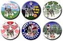 Miniature Schnauzer Set Of 6 Holiday Pin Badges