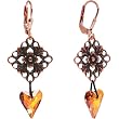 Handcrafted Antique So Chic Heart Earrings MADE WITH SWAROVSKI ELEMENTS