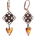 Handcrafted Antique So Chic Heart Earrings MADE WITH SWAROVSKI ELEMENTS