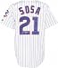 Sammy Sosa Chicago Cubs Autographed Jersey | Details: Majestic, Pinstripe, Replica