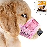 Alfie Pet by Petoga Couture - Matti Adjustable Quick Fit Nylon Mesh Muzzle - Color: Pink, Size: Medium