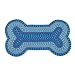 Pet Studio Bone-Shaped Dog Braided Rug, Aqua