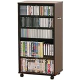 【最強ワイド収納】 CD・ビデオ収納 ワイド型ラック ブラウン 27045 <34204>