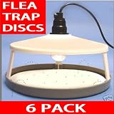 6x FLEA Insect TRAP Catcher Replacement Sticky Discs / Pads - VALUE  PACK