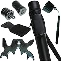 Pool Player's 5-Piece Cue Accessory and Cue Case Package