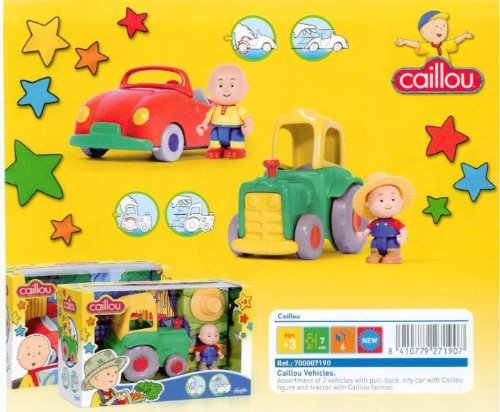 Imagen 1 de Famosa Caillou Vehicles Coche - Vehículo de juguete con sistema pull-back, color rojo