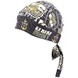 Bandana Fitted Du Rag Wrap Headwrap Military US Navy Blue
