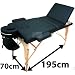 LIGHTWEIGHT PROFESSIONAL BLACK 3-SECTION PORTABLE MASSAGE TABLE COUCH BED SPA ONLY SOLD BY HRH HILL LTD
