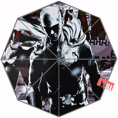 One punch man Custom Foldable Rain Umbrella Wind Resistant Windproof Floding Travel Umbrella