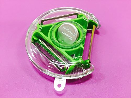 Modern Kitchens, 3-in-1 Rotary Peeler, Rotary Peeler ,Julienne Blade, Soft Skin Blade, Standard Blade (Green)