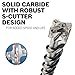 BOSCH HC5010 1/2 In. x 13 In. SDS-max Speed-X Carbide Rotary Hammer Bit for Concrete Drilling