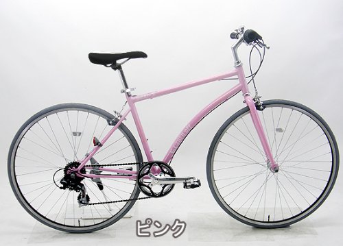 ★今だけ６０％ＯＦＦ★【リターンオフ】 女性にも人気のフラットバーロードバイク　ピンク