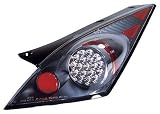 03-08 Nissan 350Z Tail Lights, LED, Bermuda Black W/Chrome Panel