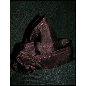 Fine Deep Brown Silk Pocket Square, 100% Silk - by Royal Silk