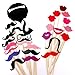 Mintbon 58PCS Colorful Props On A Stick Mustache Photo Booth Party Fun Wedding Christmas Favor