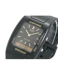 Casio Mens Analog-Digital Dual Time Watch, Water Resistant, with a Daily Alarm and Digital Stopwatch, Auto Calendar, and Hourly Signals, with a Resin Band with a Black Face