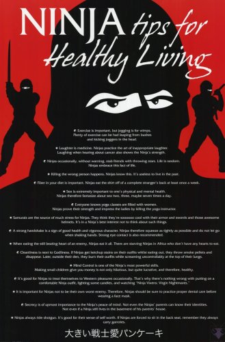 Ninja Tips (List for Healthy Living) Art Poster Print - 24