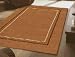 Kitchen & Housewares : Caramel Brown with Cream Chocolate Double Border - Large Modern Rug - 120cm x 170cm