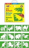 9 Pack TREND ENTERPRISES INC. STENCILS ZOO ANIMALS
