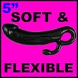 G Spot / P Spot Dildo Slim Flexible Black