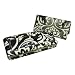Checkbook Wallets | Flat Wallets - Damask Pattern Thick Fatty Flat Wallet w/ Checkbook Cover in Green Trim